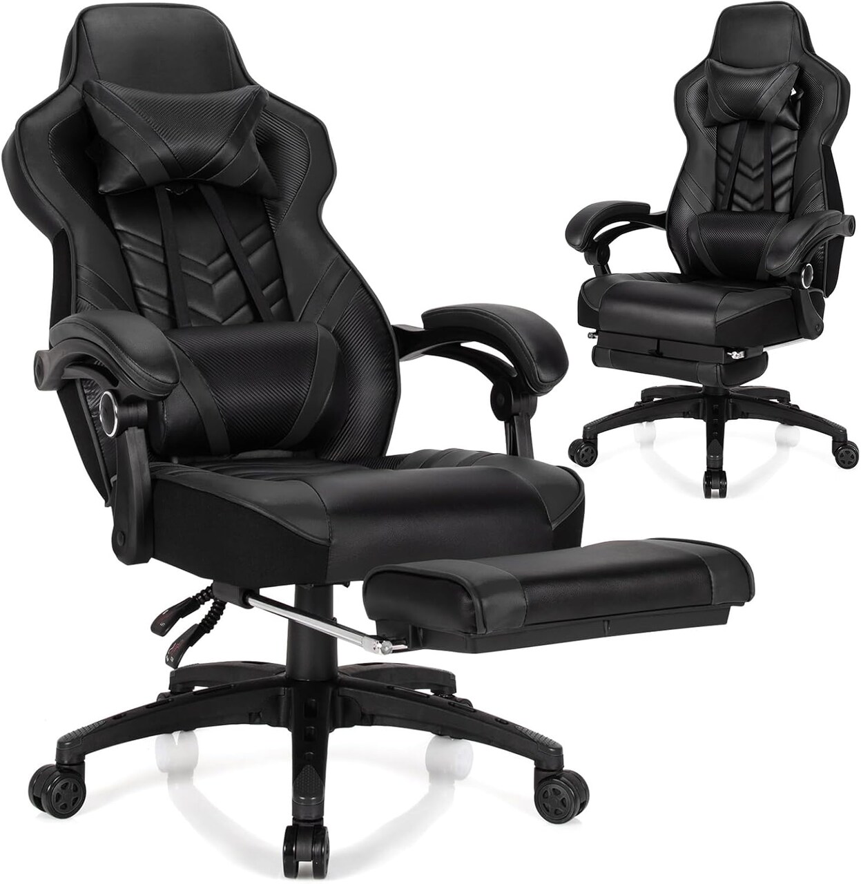 Costway Office Computer Desk Chair Gaming Chair Adjustable Swivel w/Footrest